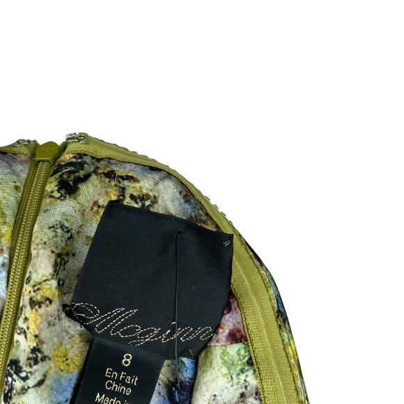 ANTHROPOLOGIE MCGINN Cooling Magma Strapless Colorful Sheath Mini Dress Size 8 - Picture 7 of 8